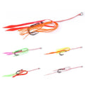 New Metal  Jig Assist Hook With PE Line Gel Silk Solid Ring Jigging Spoon Fishhook for Saltwater