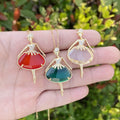 2022 New Wholesale Zircon Swan Dancer Pendant Necklace Adjustable Crystal Necklace for Women