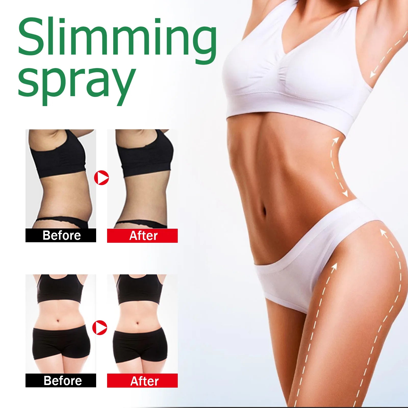 Natural Herbal 30ml Anti Cellulite Belly Abdom Fat Weight Loss Slimming Spray Body Waist Effective Reduce Fat