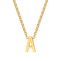 Y094 Collar De Acero Inoxidable Gold Plated Jewelry Stainless Steel 26 Alphabets Necklaces A-Z Initial Letters Pendant Necklace