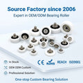 BS62626-10C1L8M6 Cabinet Pom Nylon Coated Plastic Rollers Bearing 26mm Plastic Roller Wheels With Screw M6x26x8mm