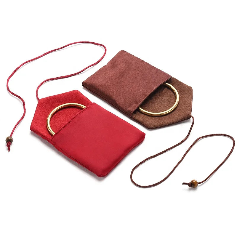 New Design Jewelry Packaging Bag Folding Velvet Small Chic Envelope Flap Microfiber Storage Bag Customized