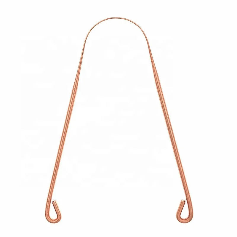 Wholesale 100% Pure Copper U Shape Tongue Scraper Eco-Friendly Hygiene Tongue Cleaner for Adults Custom MOQ 100pcs