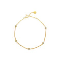 Wholesale 14K Soild Gold Bracelet 14ct Real Gold Chain Simply Moissanite Charm Bracelet for Permanent Welded Jewelry
