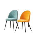 Contemporary Velvet Dining Chair with Metal Tube Frame-Portable Comfortable Furniture for Home Bar Gym & Home Office Use