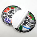 Custom  Die Cut Logo Vinyl Round Decorative Stickers  Printing Private Black Circle Label Adhesive Paper Film
