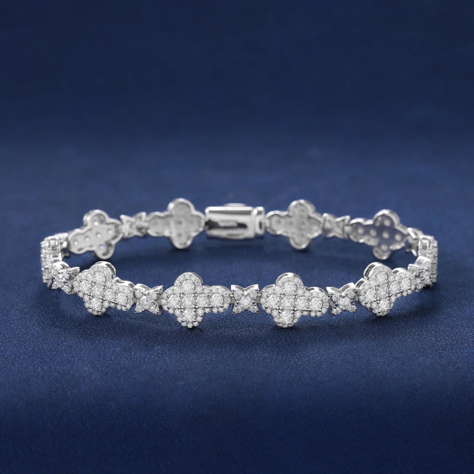 Luxury VVS D Moissanite Diamond Chain New Design 925 Silver Cross Star Bracelet Necklace Hip Hop 10.5mm Jewelry for Women Men