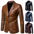 Casual Winter Men's Matte PU Leather Jacket Factory Price Logo on Front for Motor Cycle Bike Riding Chaqueta Para Hombres