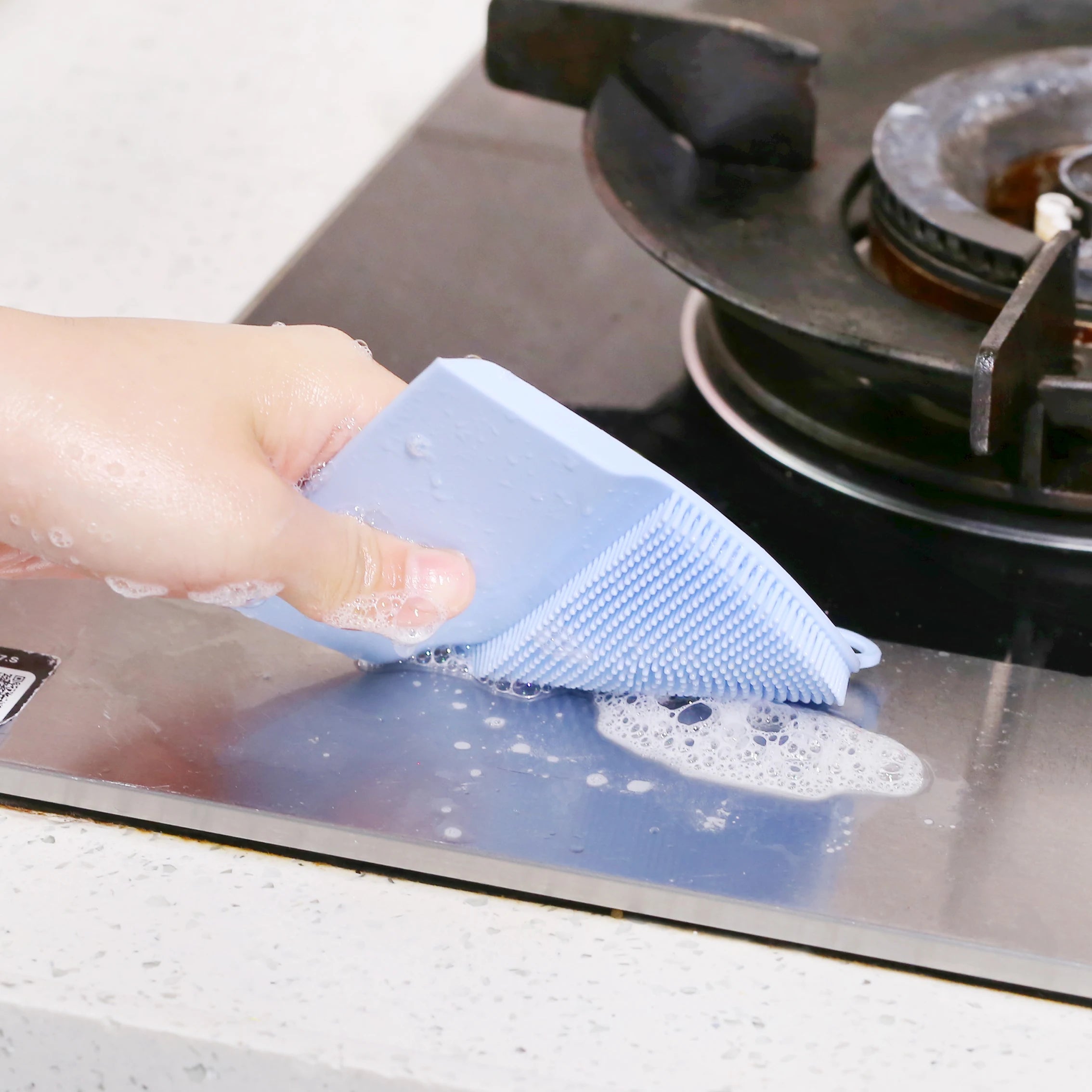 Wholesale BPA Free Food Grade Multifunctional Kitchen Dish Silicone Cleaning Brushes