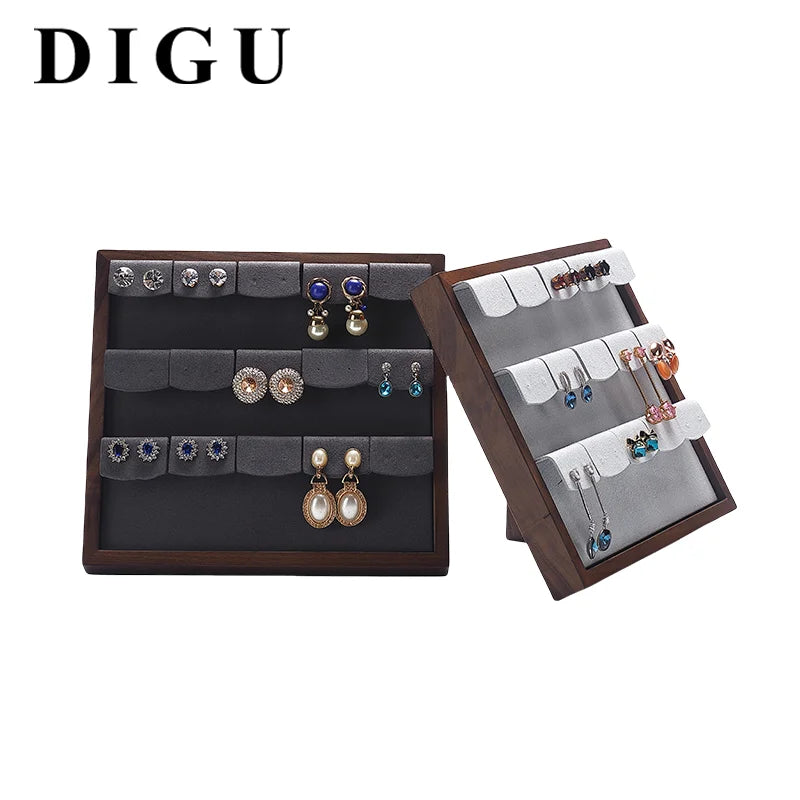 DIGU  Solid Wood Earring Jewelry Stand Earring Display Rack Jewelry Display Stand Store Special Jewelry Props