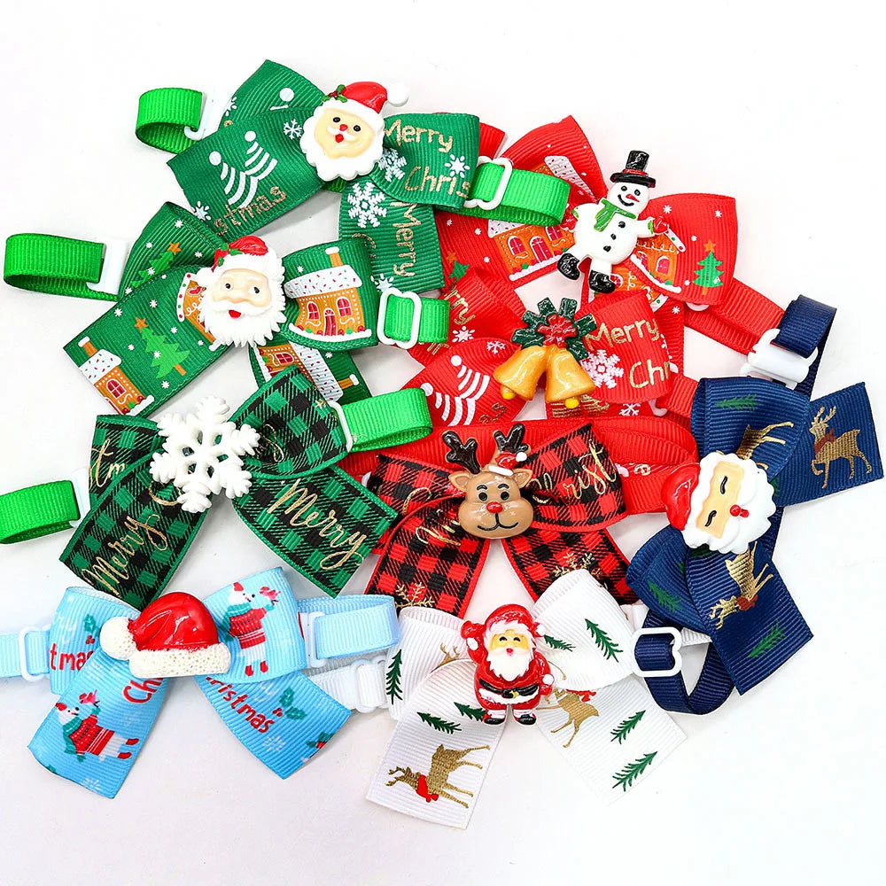 New Christmas Bell Bow Tie Fashionable Pet Collar for Cats and Dogs Universal Pet Apparel