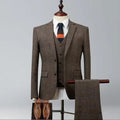 Wool Tweed Breathable Anti-Wrinkle Italian Design for Men Custom-made Single Breasted Business Formal Suit