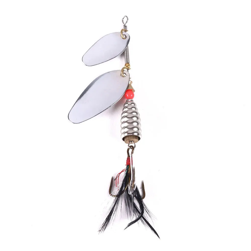 HENGJIA Wholesale 10.5cm 16.2g Artificial Metal Spinner Baits Spoon Fishing Lures