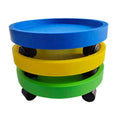 Plastic PP Round Flower Plant Pot Stand with Movable Rotating Trays and Rolling Wheels 20-60kg Capacity