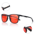 Hot Selling Newest Design Classic Fashion Sleep Trend Women Men TR90 Black Square Frame Custom Anti Blue Light Glasses Red Lens