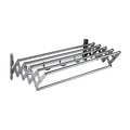 Stainless Steel Wall Mounted Retractable Towel Shelf With Clothes Hook Bathroom Adjustable Laundry Drying Rack Towel Rack