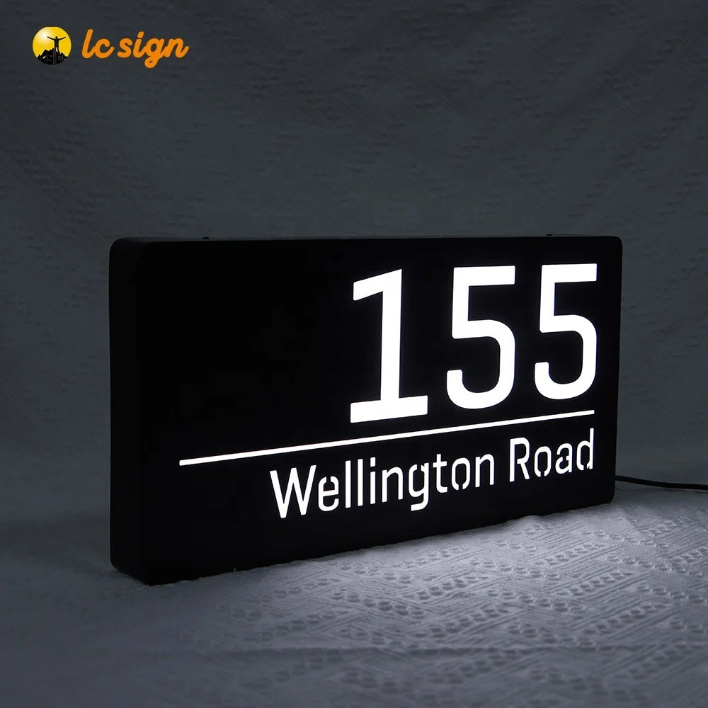 Supplier Mini Custom LED House Number Light Box for Building