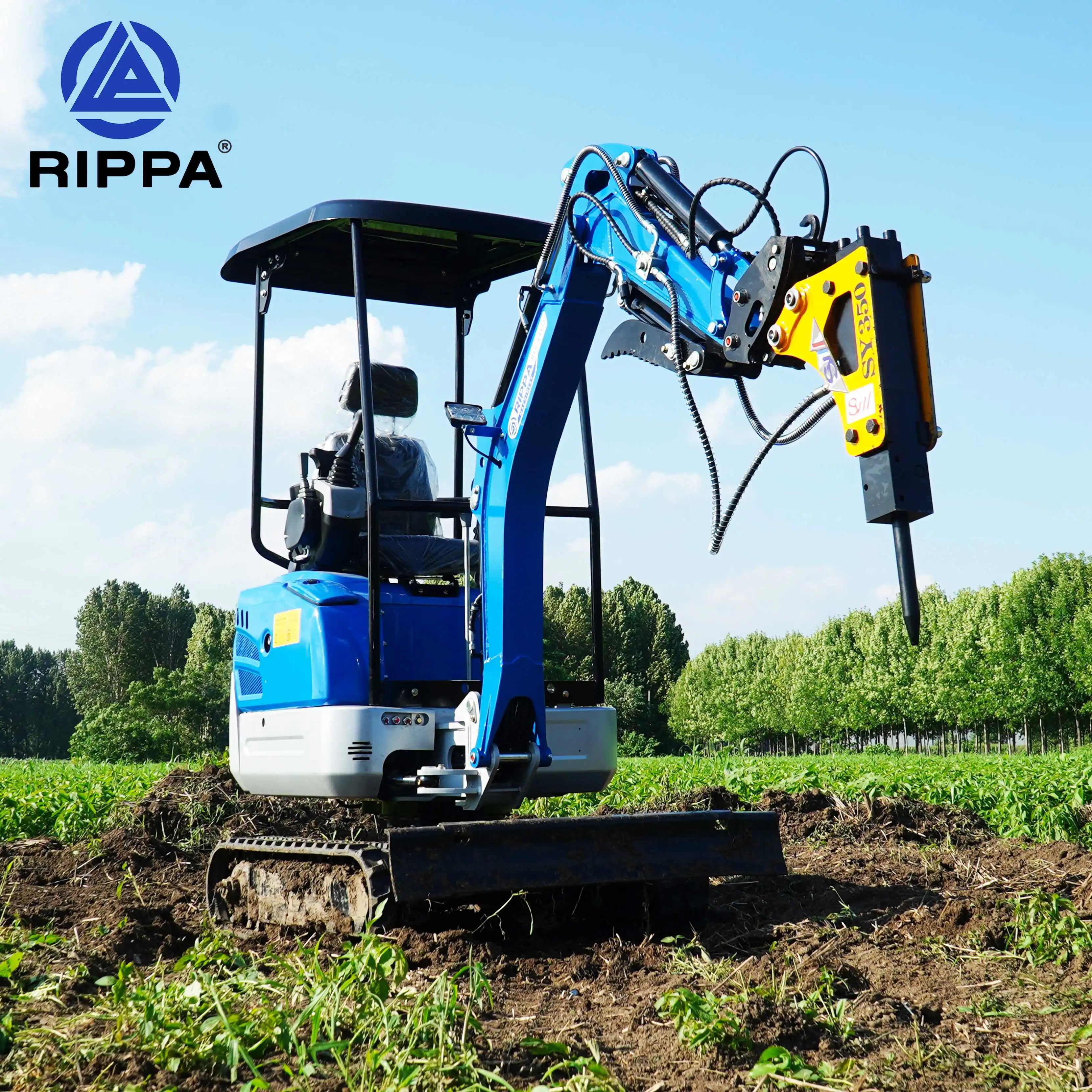 Ce Epa Euro 5 Factory Price Mini Excavators 1Ton 1.5Ton Small Digger Kubota Engine Mini Excavators Used Condition Free Shipping