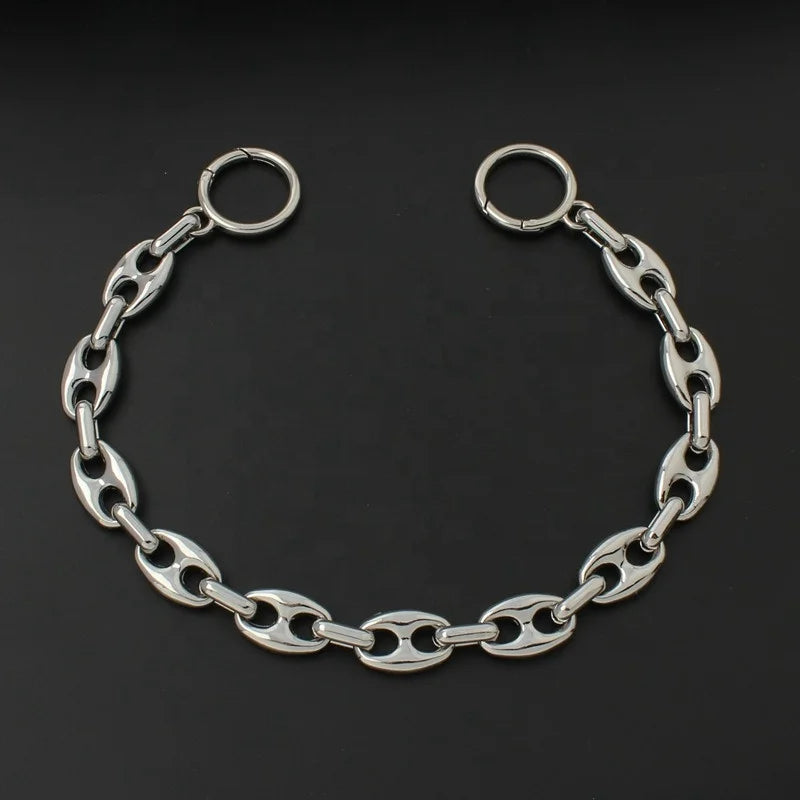Nolvo World Gold/silver 13mm Wide ALLOY Bag Chain Strap Handle Accessories Gold Purse Chain for Purse Handbag Strap