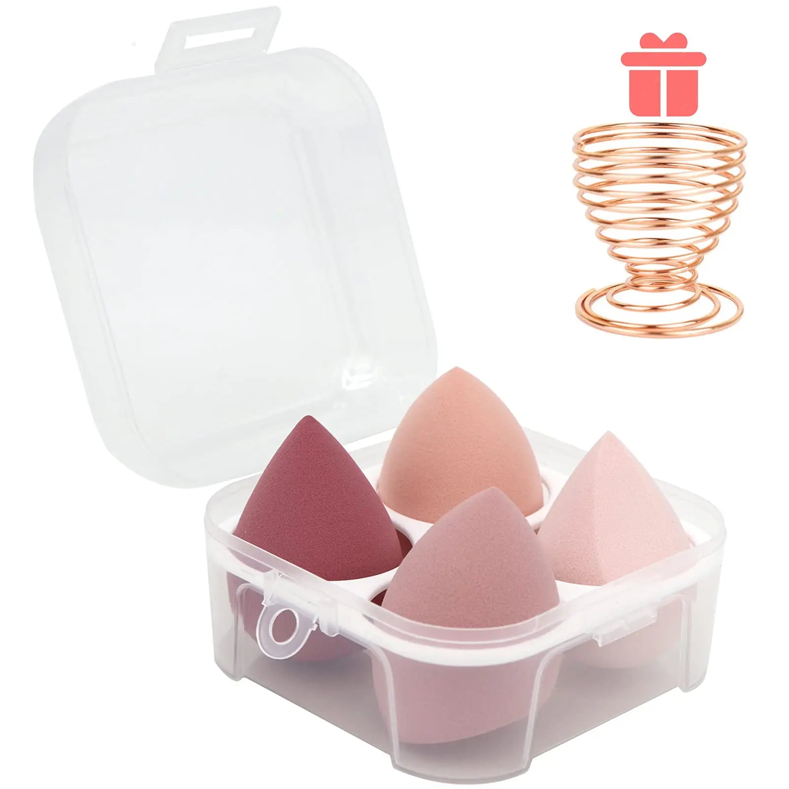 OEM ODM Makeup Beauty Sponges Blending Blenders with Holder Flawless for Cream Powder and Liquid Makeup Set PU Material Washable