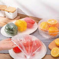 Disposable Food Dish Cover Plastic Wrap Elastic Food Lids for Fruit Bowls Cups