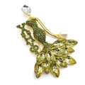 Greek Sorority Green and Yellow With XHO Rhinestone Brooch Chi Eta Phi Pearl Pin for Women Fashion Jewelry Accessories Wholesale