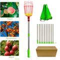 Detachable Stainless Steel Rod Fruit Picker High-Altitude Safe Picking Garden Tools