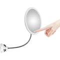 Super Suction 360 Degree Rotation LED Light Ring Long-Lasting 1x-10x Magnification Bathroom Makeup Mirror
