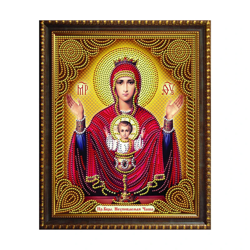 5d Religious Pictures Diy Diamond Painting God Jesus Square Round Rhinestone Embroidery Cross Stitch for Wall Decor