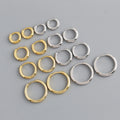 G289 Personality Gold Plated Hoop Earrings Hypoallergenic Jewelry Multi Size S925 Sterling Silver Women Gold Vermeil Earrings