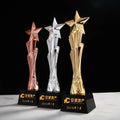 Gold Silver Bronze Star Resin Event Crystal Trophy Award MH-NJ0367