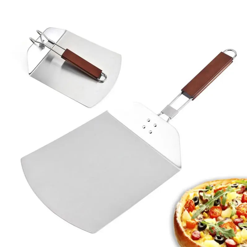 14 Inch Foldable Handle Baking Metal Stainless Steel Baking Pizza Paddle Peel Lenth/