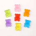 Resin Transparent Bear Flat Back Resin Charms Cabochon for Slime Filler Kid DIY Mobile Phone Hairclip Keychain Decoration Craft