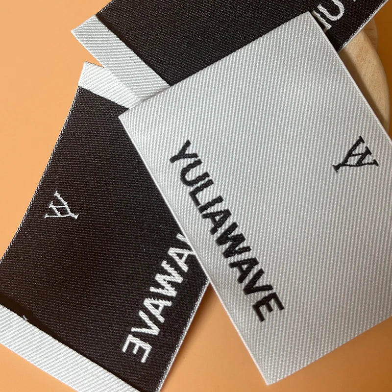 Custom High Density Clothing Woven Label Garments Accessories Manufacturer in China