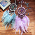 Handmade Flourite Amethyst Rose Dream Catcher Natural Crystal Stone Car Ornament Hanging Ornament Unique Natural Crafts Product