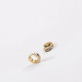 JOOLIM  High End 18K Gold Plated Rectangle Zirconia Mini Hoop Earrings Jewelry Stainless Steel Earrings for Women