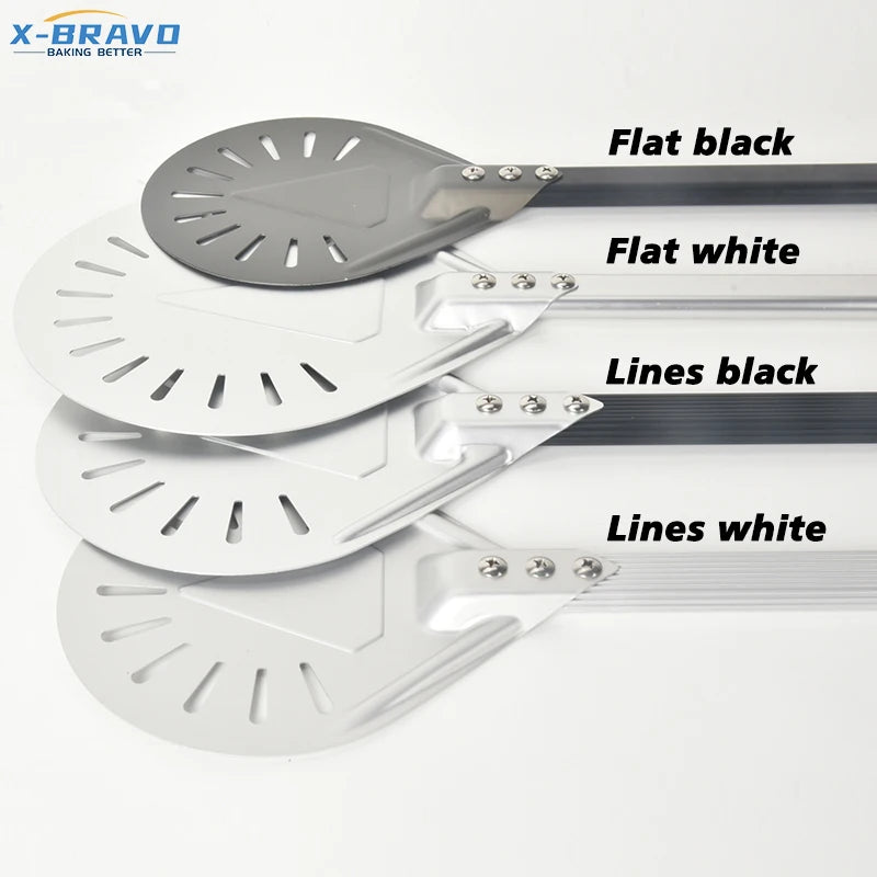 7/ 8/ 9 Inch Pizza Turning Peel Aluminum Pizza Shovel  Paddle Short Pizza Tool Silicone Handle Hard Coating