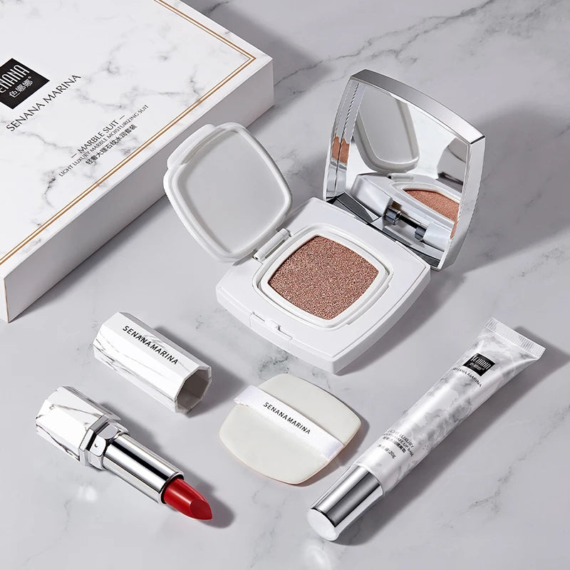 SENANA Luxury Bb Cream Isolation Cream Lipstick Makeup Set for Female
