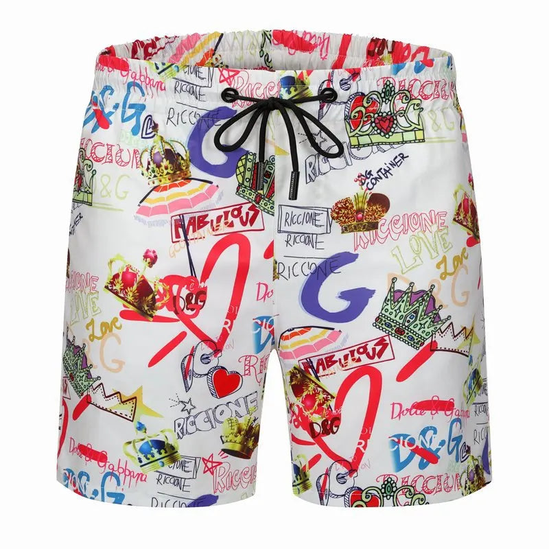 OEM Custom Men's Beach Swim Trunks Board Shorts with Animal/Floral/Gingham/Leopard Print Breathable Quick Dry Spandex/Polyester