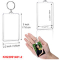 Photo Frame Plastic Blank Keychain Pendant Ps Photo Souvenir Decorative Buckle Creative Hollow Diy Gift Key