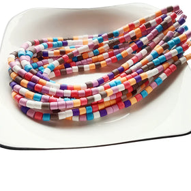 2024 Hot Selling 6mm Cylindrical Polymer Clay Beads DIY Bracelets Earrings Jewelry Loose Beads Wholesale