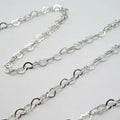 925 Sterling Silver Semi-Finished Heart Links Chain for DIY Jewelry Making a Beautiful Component for Creative Designs