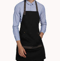 Breathable Lightweight Canvas Restaurant Apron with Pockets Unisex Work Uniform for Servers Florists and Bakers