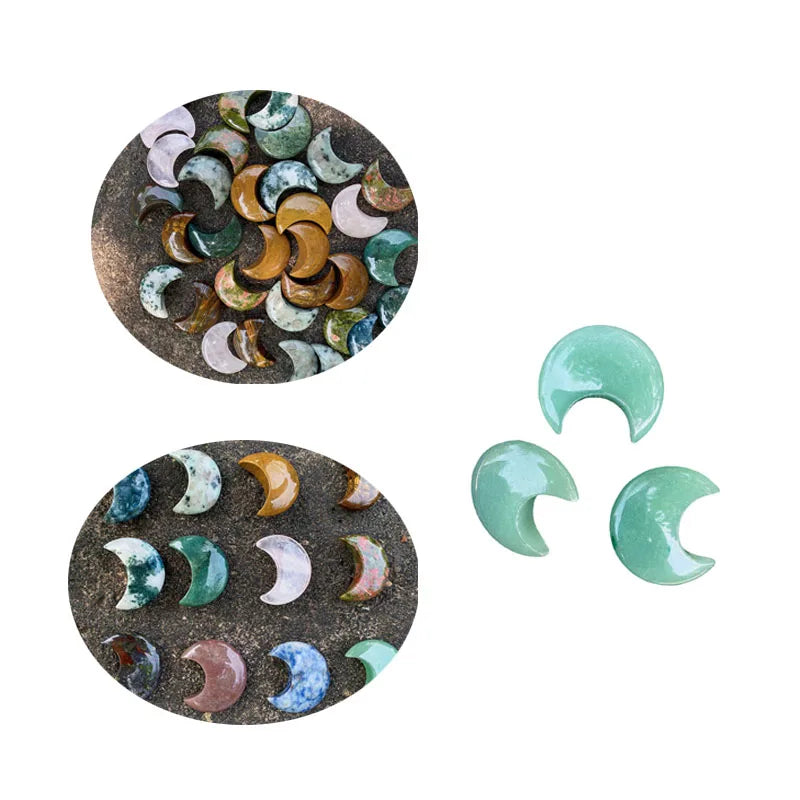 Factory Wholesale Natural Healing Crystal Gemstone Moon Crafts for Home Decorations