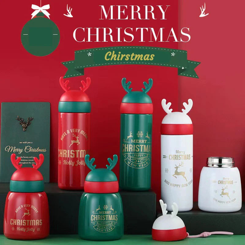 Merry Christmas Holiday Promotion Water Bottles for Kid Water Bottle Double Wall Insulated Thermal Bottle Cute Children TOUR