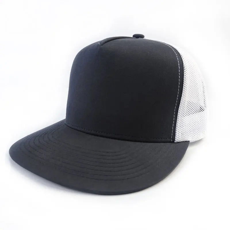 Custom Logo Classic Snapback Mesh Sports Baseball Cap 5 Panel Hat Plain Foam Trucker Hats for Man