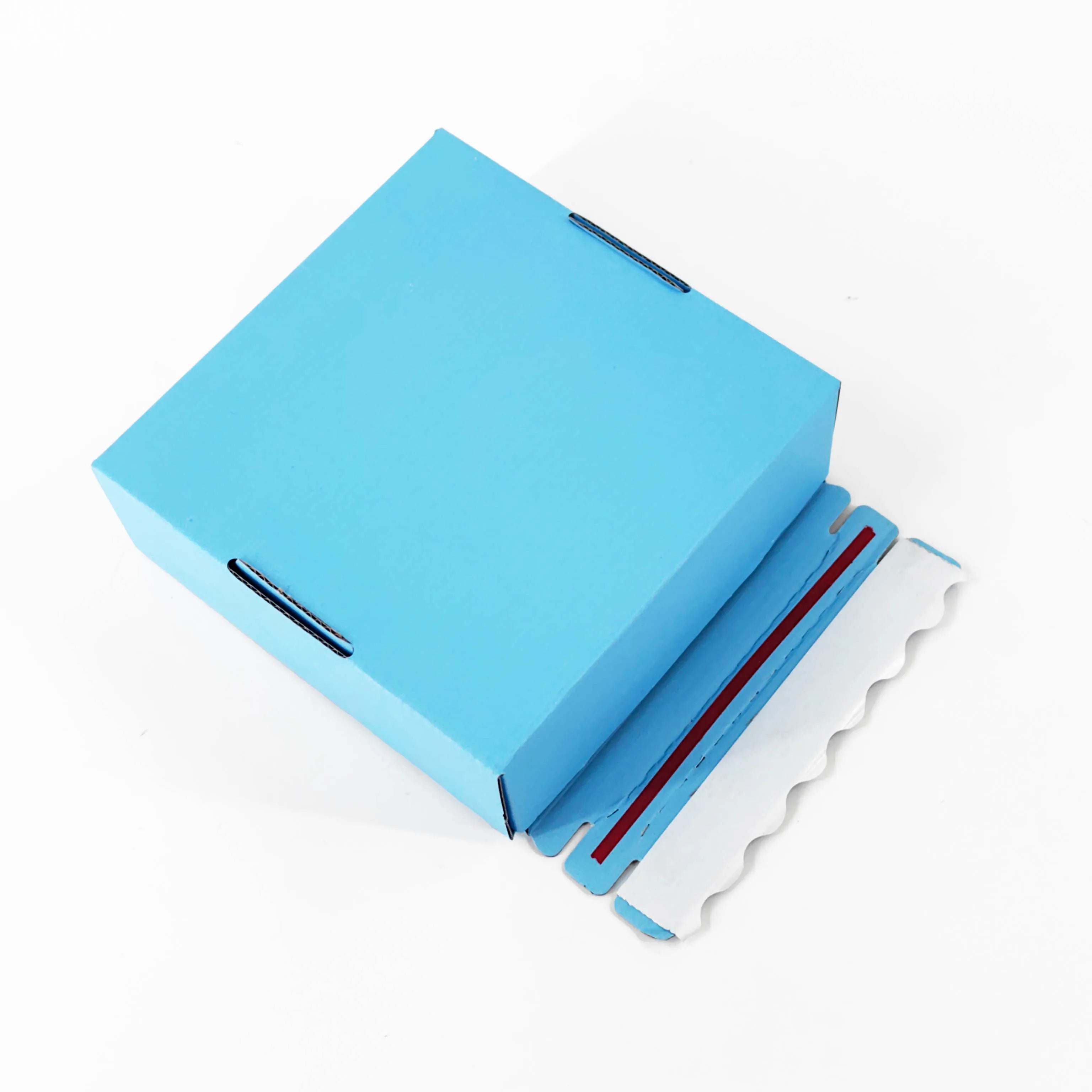 Custom Boxes With Logo Foldable Strip Tear Kraft Packaging Kraft Corrugated Packaging Mailer Cloth Shipping Box