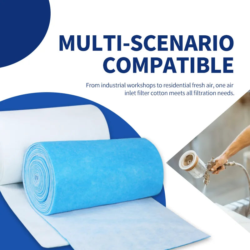 Verified Manufacturer ISO 9001 Certified Primary  Pre Filter Media Spray Booth Filter Polyester Fiber (PET) Air Intake Filter