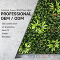 Eco-friendly Green UV Resistant Faux Plastic Wall Decor Realistic Artificial Plant Grass for Weddings Bakcrop Panel