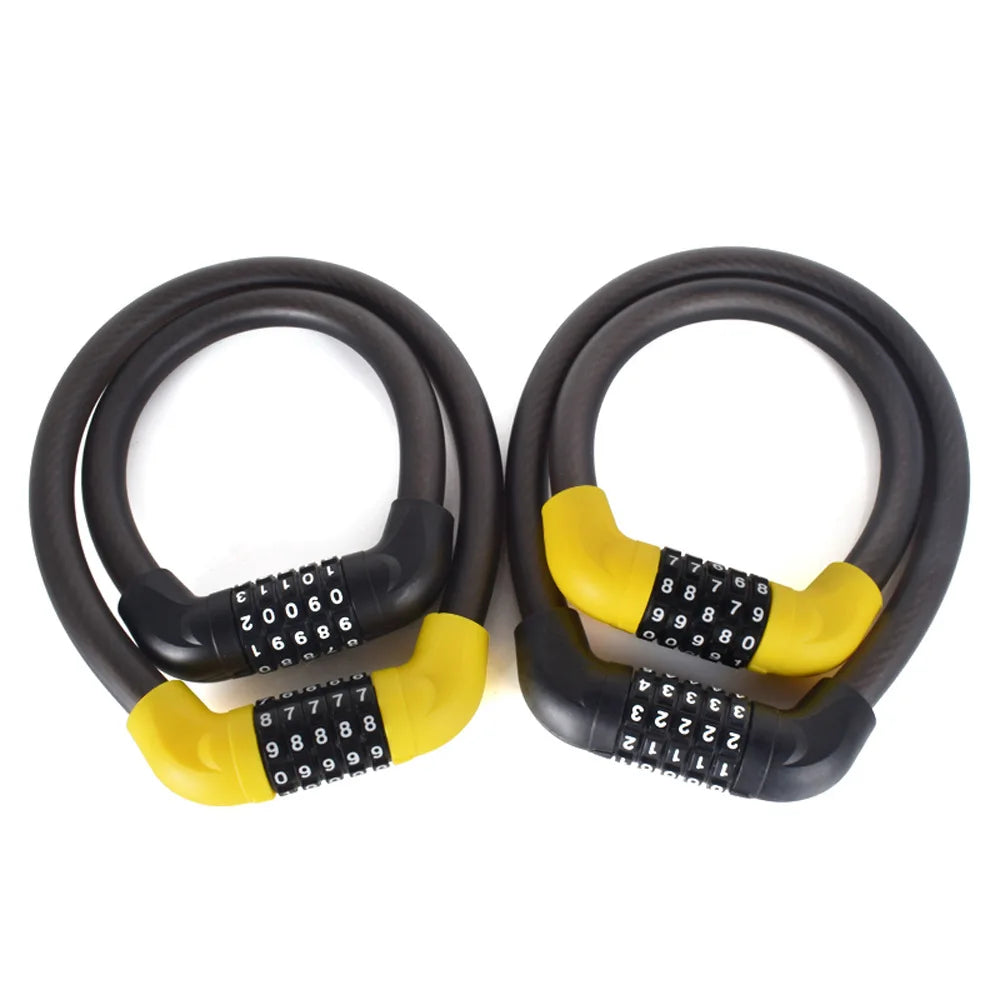 5 Digit Code Combination Steel Anti-Theft Lock for MTB Bike Electric Scooter Motorcycle Helmet-Bike Accessories